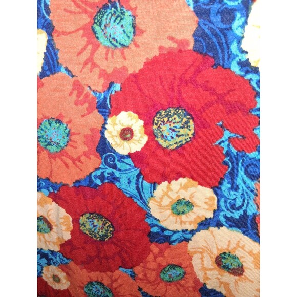 Lularoe Red Floral Maxi Skirt Pull-on Sz 3XL - Picture 2 of 2